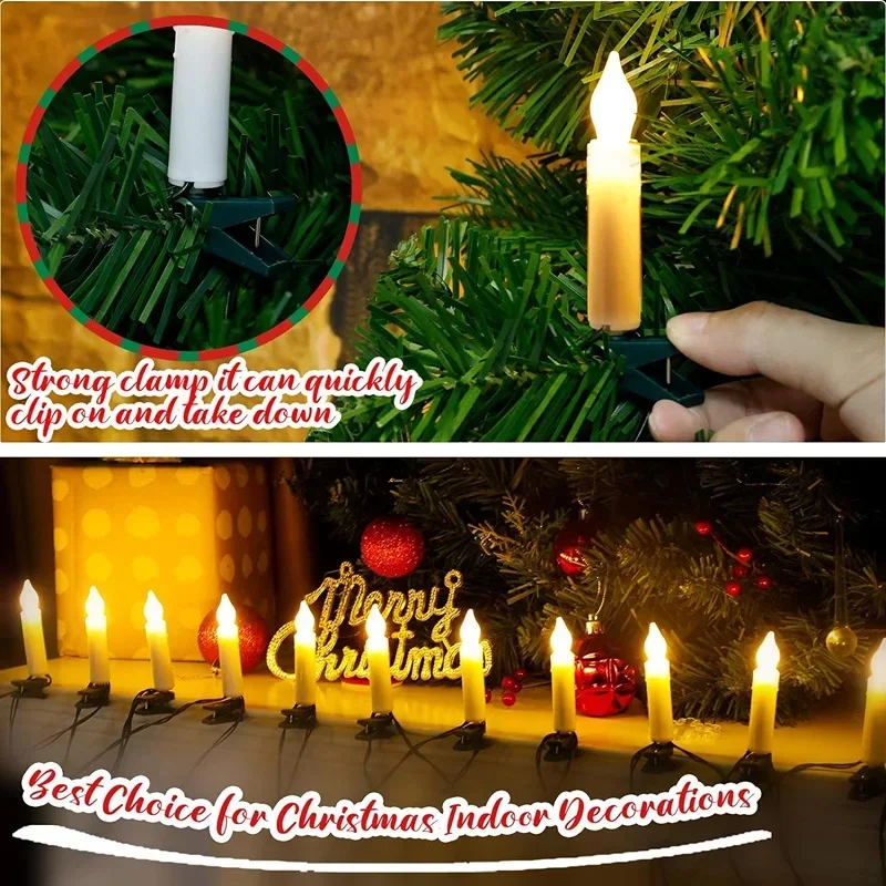Lampu Tali Lilin Natal Lancip  - Home Decor Lighting Tree ulasan dan harga