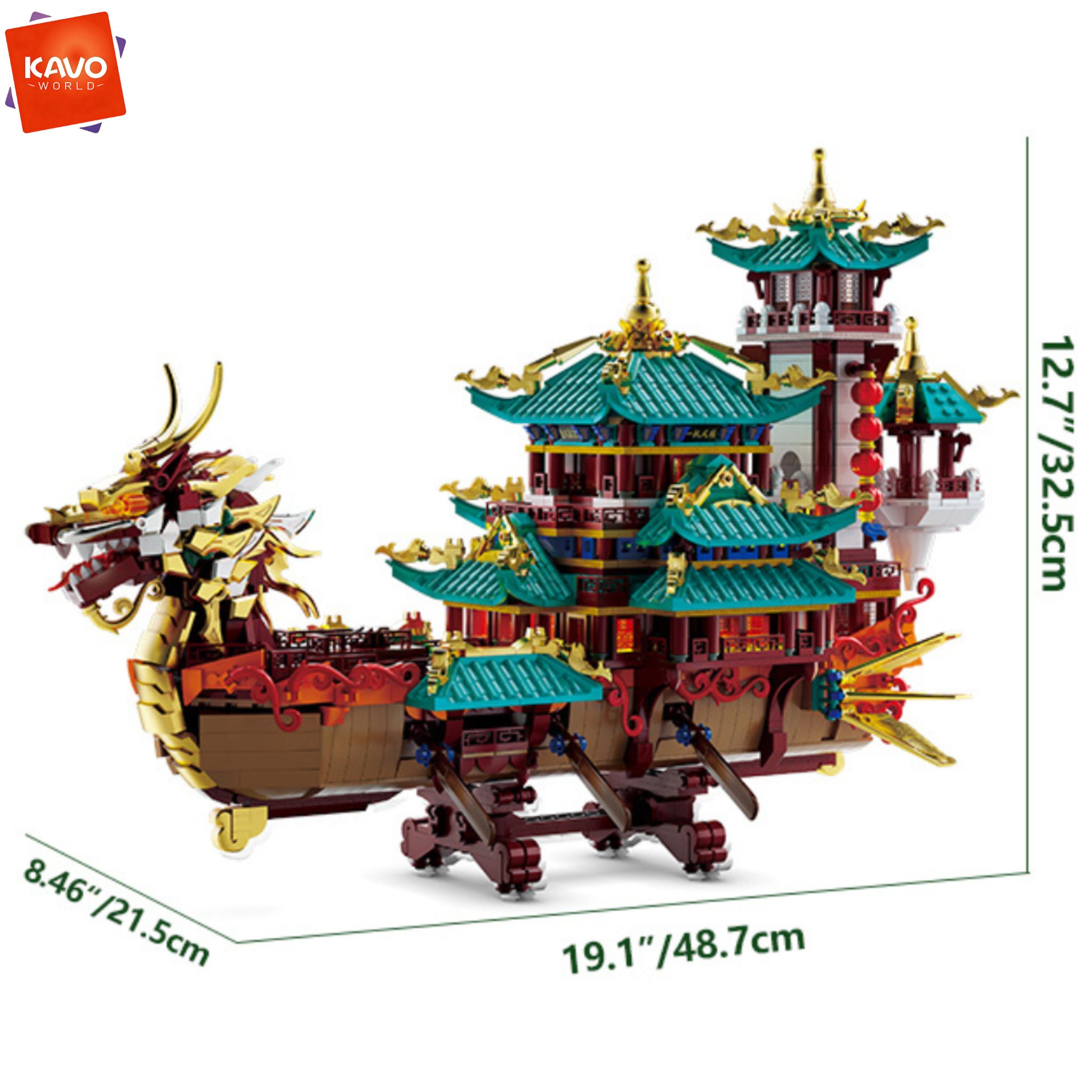 KAVOWORLD 2453pcs Blok Banguna - Lantern Paper Solar ulasan dan harga