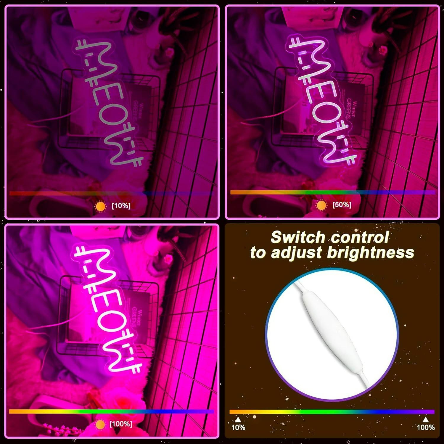 Lampu Neon LED Meow Bertenaga  - Lighting Decor Home ulasan dan harga