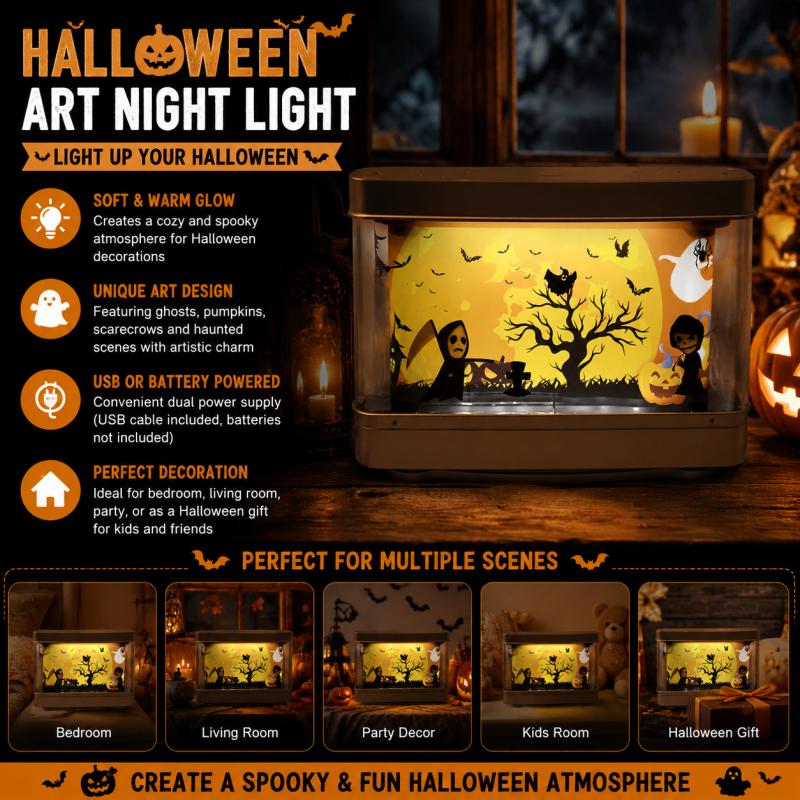 Lampu Suasana Halloween Rumah  - Orange Lighting Decor ulasan dan harga