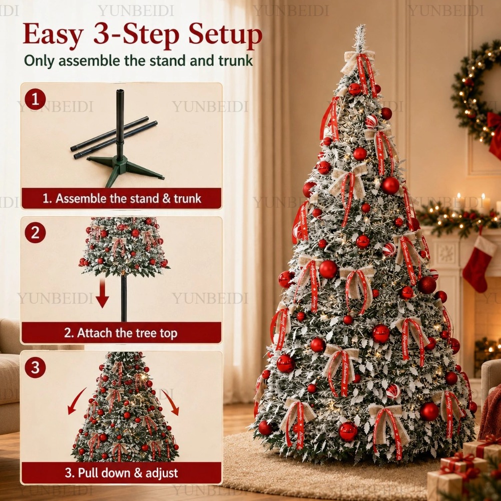 Pohon Natal Lipat dengan Ornam - Home Decor Lighting Tree ulasan dan harga