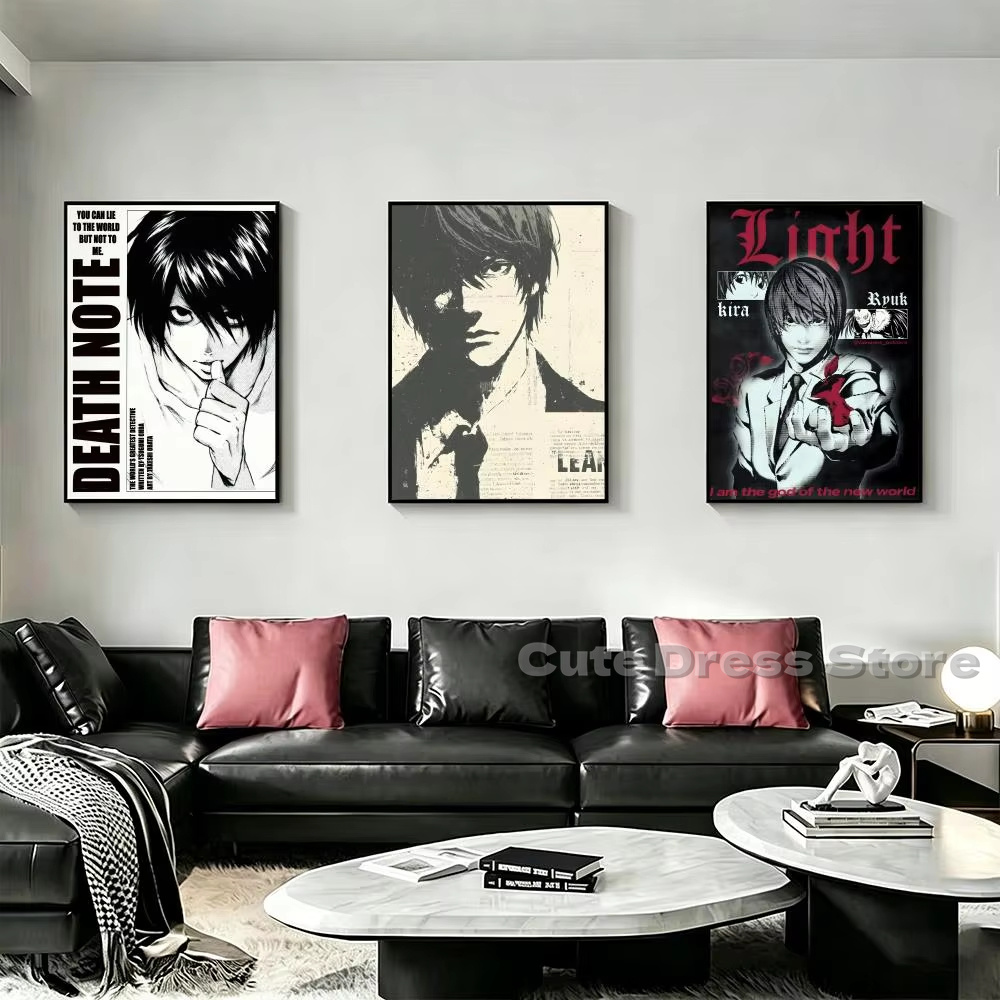 Lukisan Kanvas Death Note Tanp - Lighting Room Decor Items ulasan dan harga