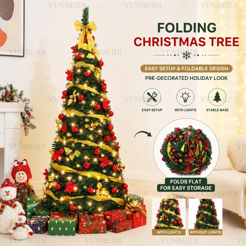 Pohon Natal Lipat dengan Lampu - Home Decor Lighting Tree ulasan dan harga