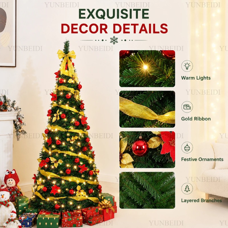 Pohon Natal Lipat dengan Lampu - Home Decor Lighting Tree ulasan dan harga