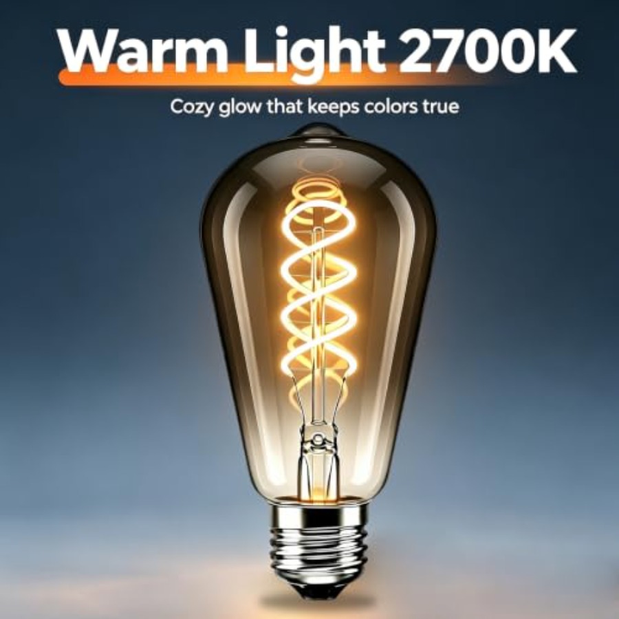 4 Pak Bohlam LED Edison ST64 S - Vintage Lighting Decor ulasan dan harga