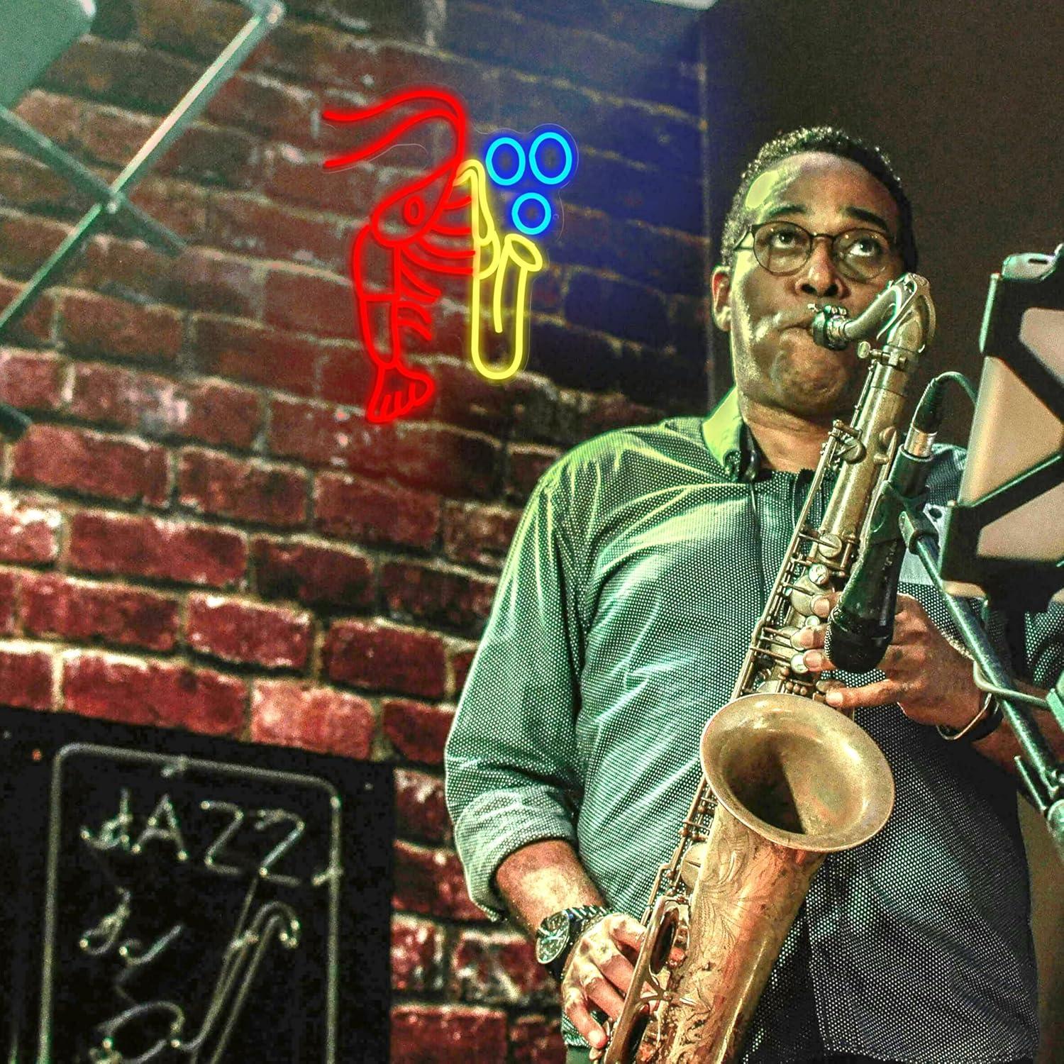 Lampu Neon Saxophone Lobster,  - Vintage Lighting Decor ulasan dan harga