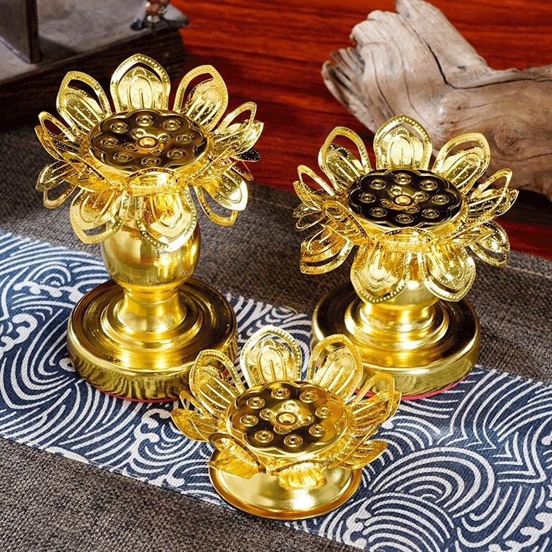 2 Buah Tempat Lilin Lotus Emas - Lighting Decoration For Diwali ulasan dan harga