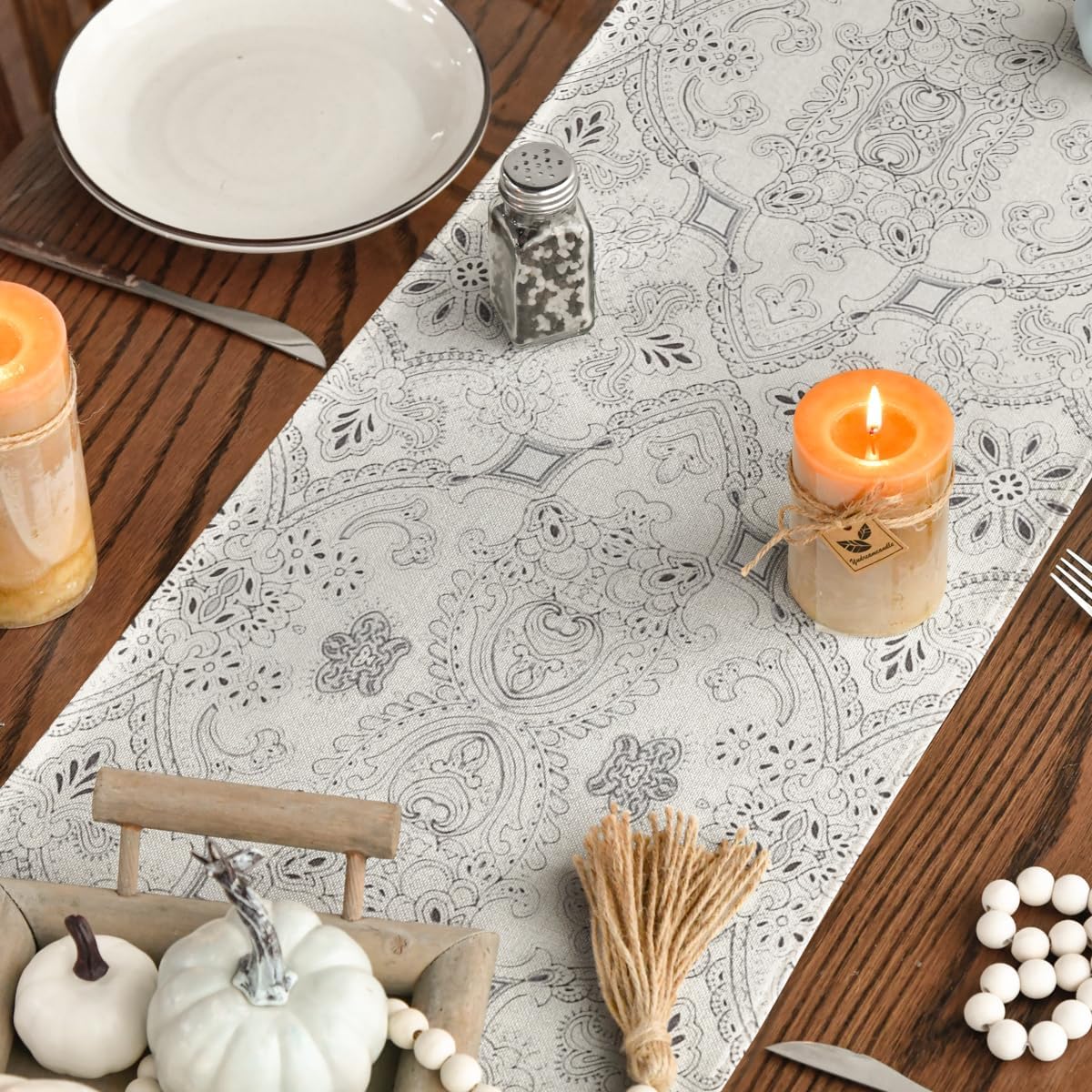 Taplak Meja Linen Motif Lampu  - Lighting Decoration For Diwali ulasan dan harga